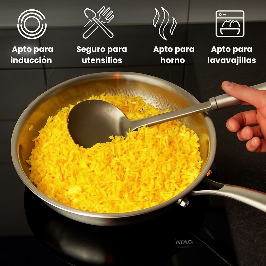 Titan Corte® AURION™ – Sartén de Titanio Puro de Alta Resistencia