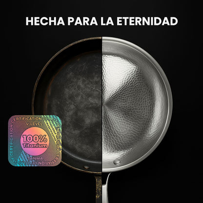 Titan Corte® AURION™ – Sartén de Titanio Puro de Alta Resistencia