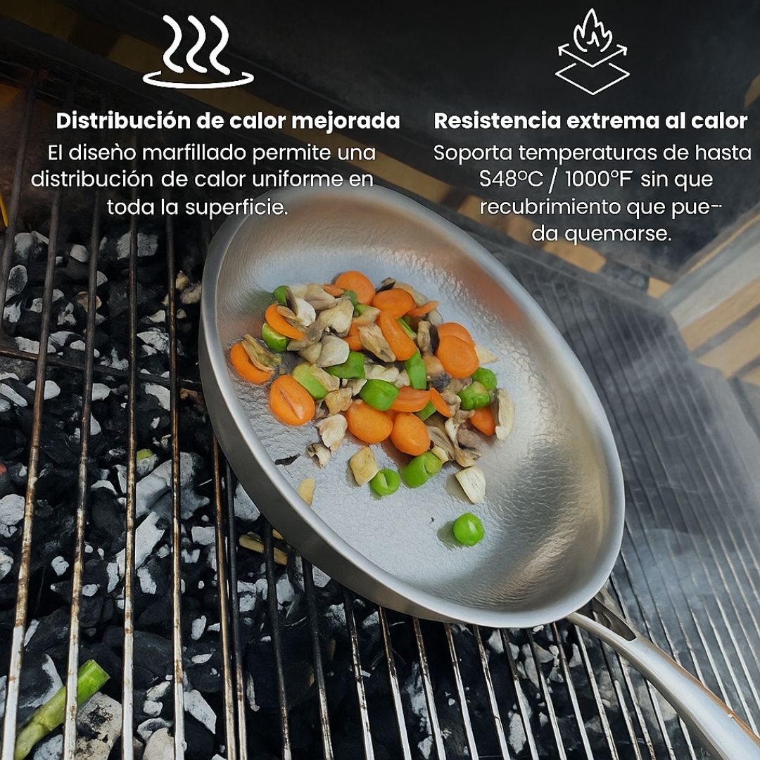 Titan Corte® AURION™ – Sartén de Titanio Puro de Alta Resistencia