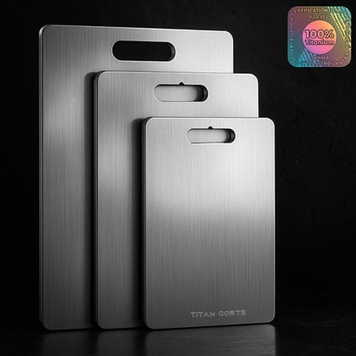Tabla de Corte Profesional 100% Titanio – Antibacteriana y Eterna | Titan Corte™