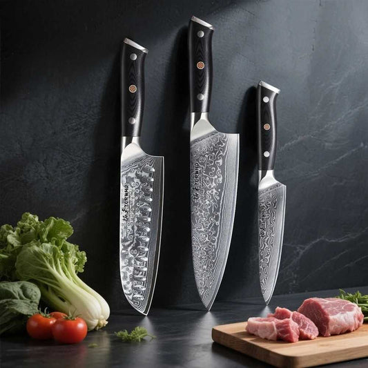 Trío Cuchillo Imperial Damasco Japonés™ – Cuchillo Profesional