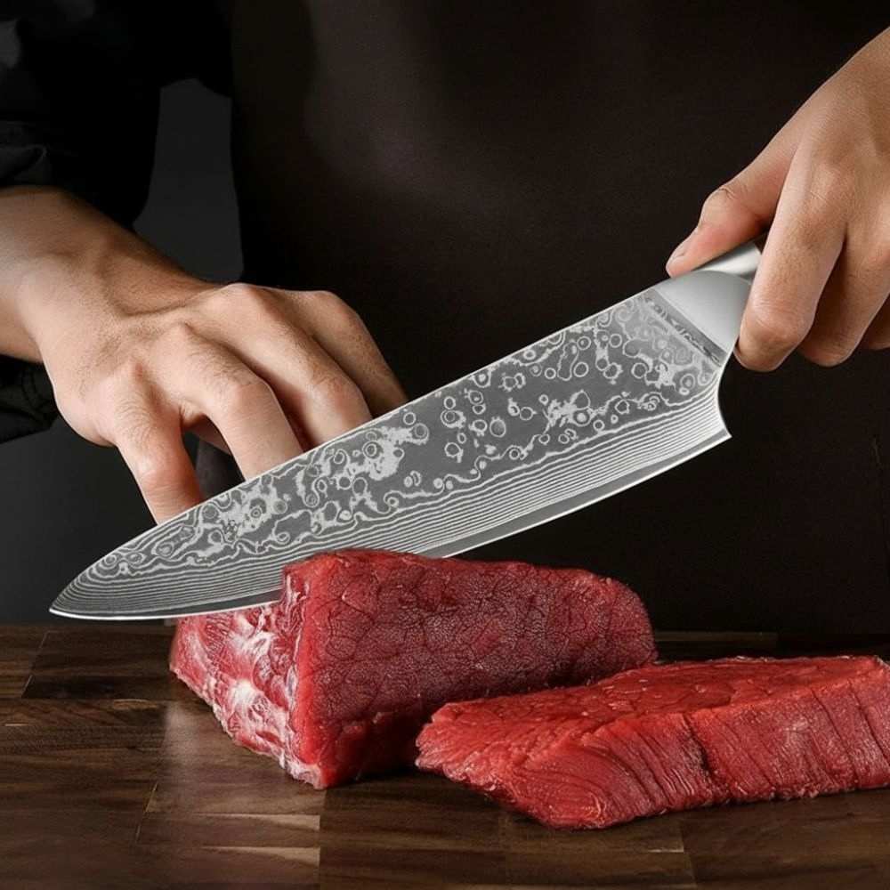 Cuchillo Damasco Japonés Forjado™ – Cuchillo Profesional